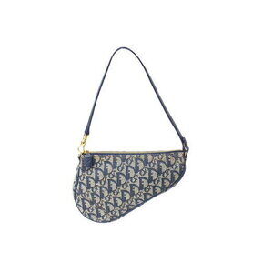 Christian Dior Hobo Shoulder Saddle Bag Trotter Navy Blue